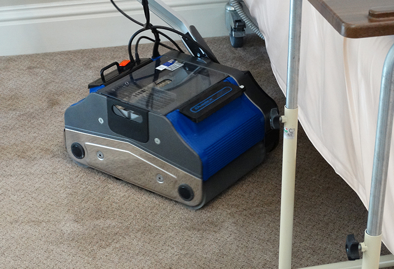 Carpet Scrubbing in Aged Care Room