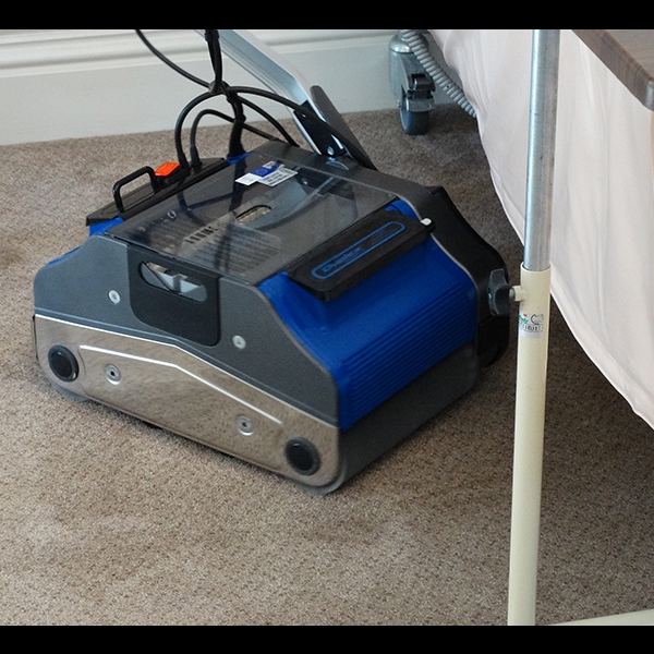 Carpet Scrubbing in Aged Care Room